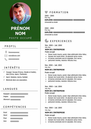 cv avant-gardiste détaillé