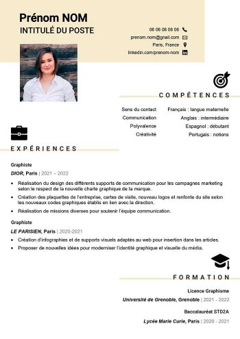design de cv dynamique et moderne