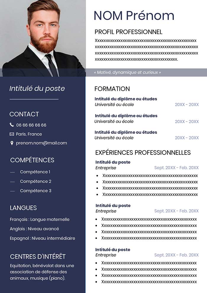 Mod Le Cv Manager T L Charger Format Word Cv Moderne Sexiezpicz Web