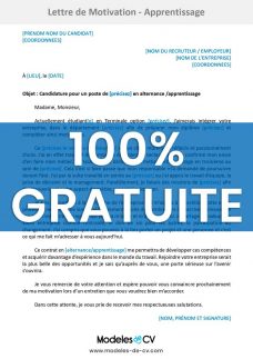lettre de motivation apprentissage