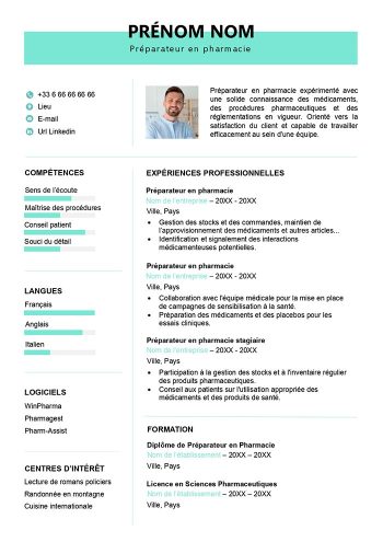 exemple cv preparateur en pharmacie