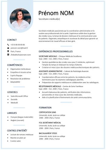 cv secrétaire médicale