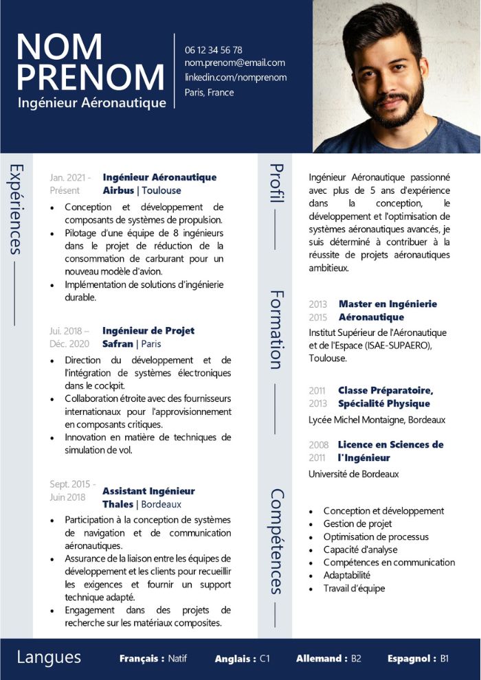 exemple cv aeronautique