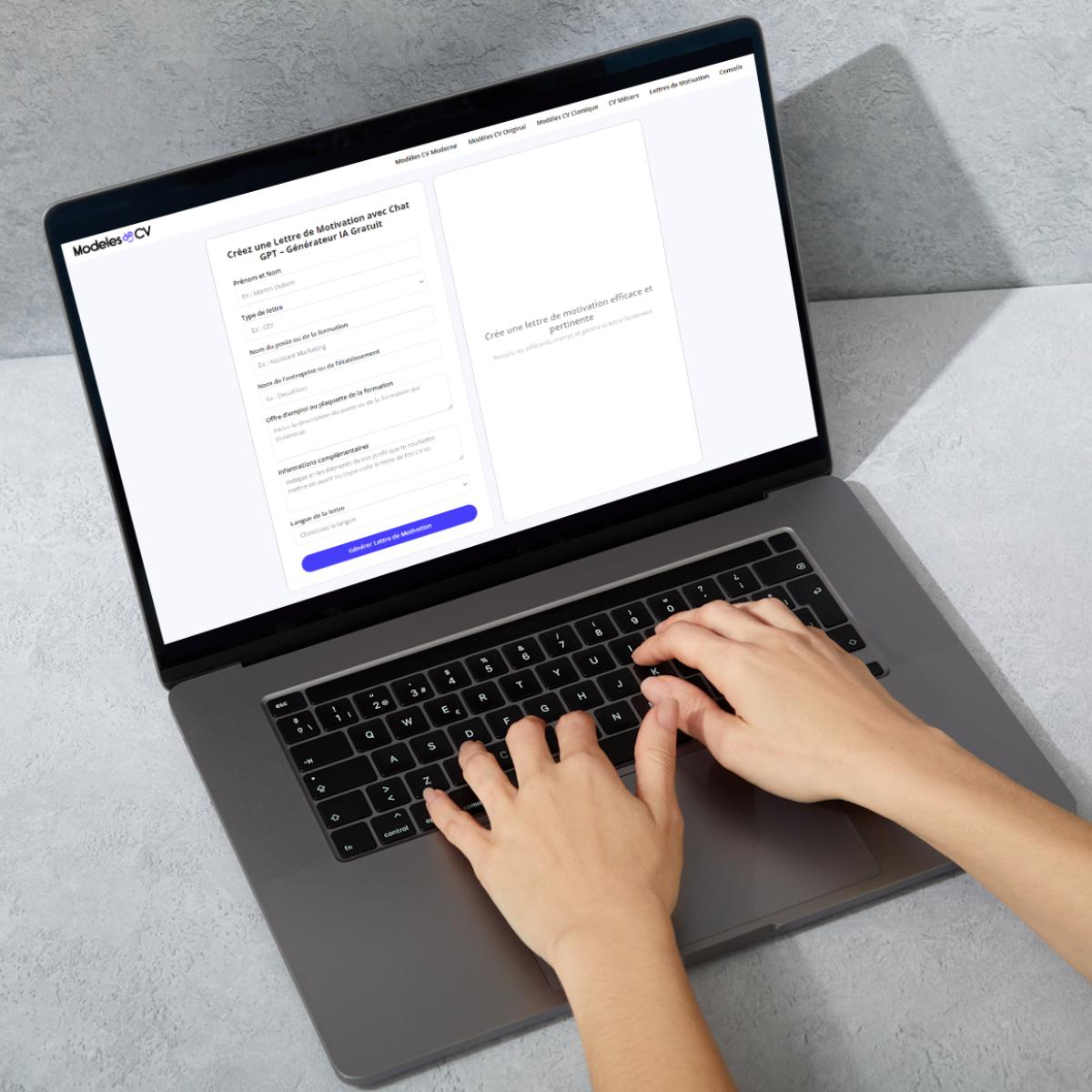 lettre de motivation chat gpt générateur ia