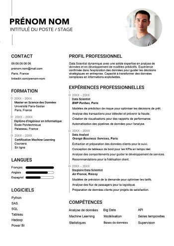 modele cv chronologique