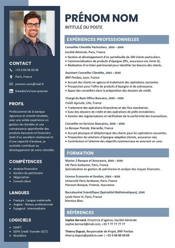 cv banque exemple