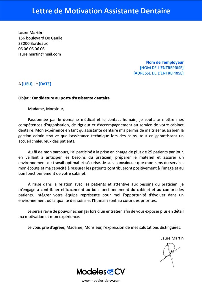lettre-de-motivation-assistante-dentaire