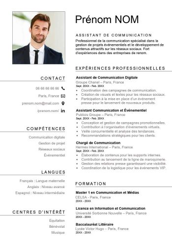 exemple de cv neutre gratuit à télécharger