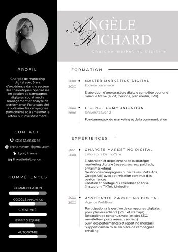 modèle cv attractif gratuit à télécharger