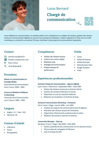 exemple cv communication gratuit à télécharger