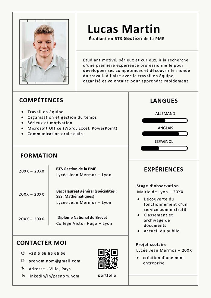 modele de cv pour personne sans diplome et sans experience gratuit à télécharger