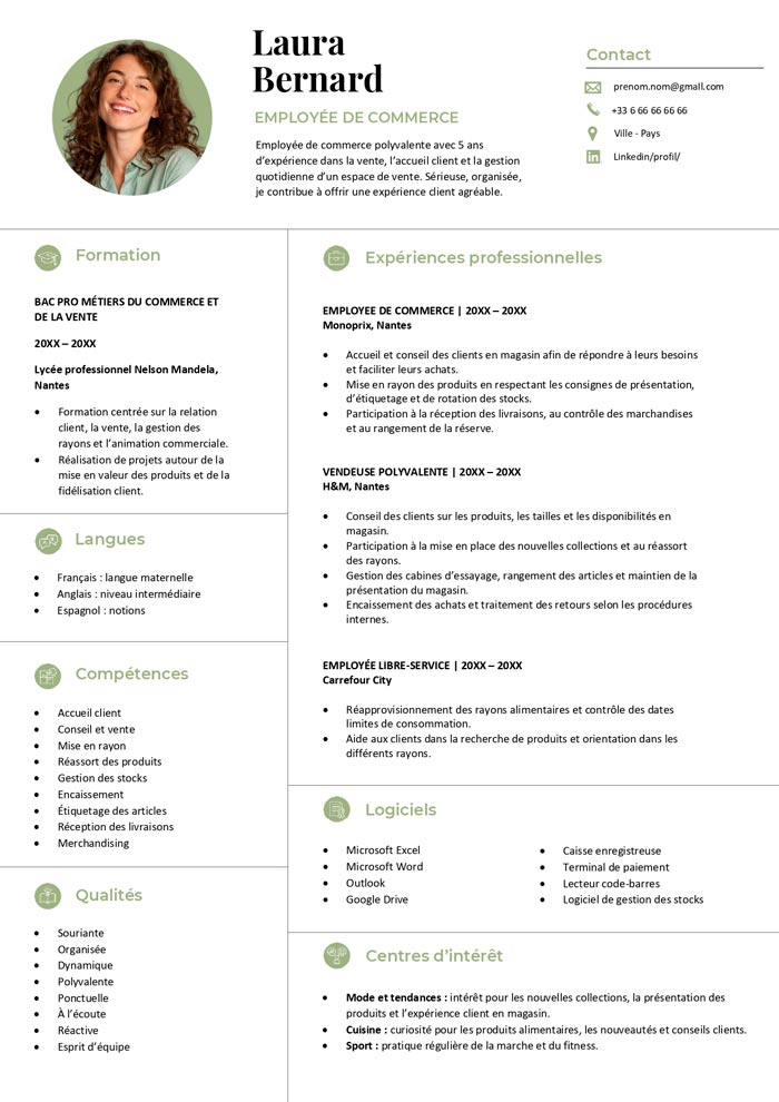 modèle de cv détaillé gratuit à télécharger