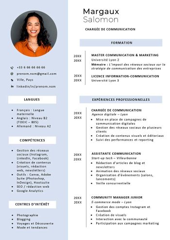 modèle cv facile à editer gratuit à télécharger