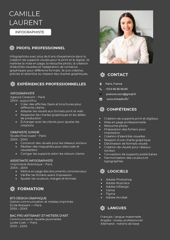 cv infographiste exemple à télécharger gratuit